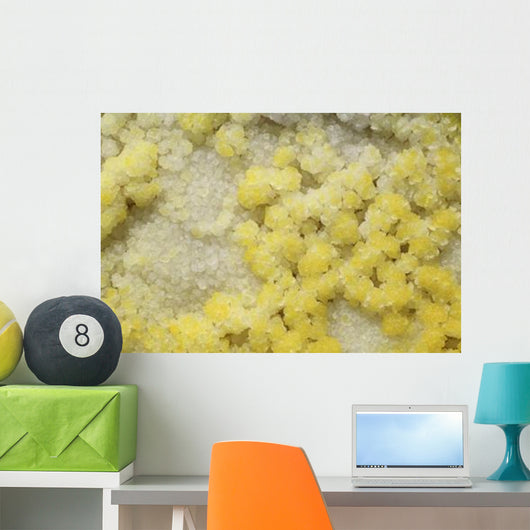 Close-up Yellow Salt Crystals Wall Decal Design 2