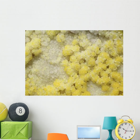 Close-up Yellow Salt Crystals Wall Decal Design 2
