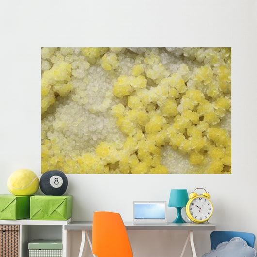 Close-up Yellow Salt Crystals Wall Decal Design 2