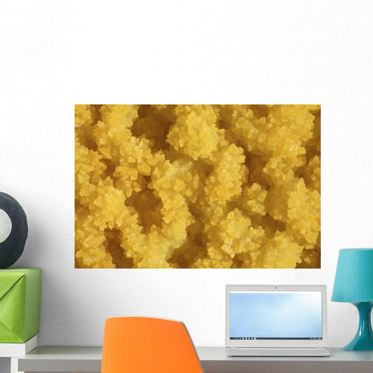 Close-up Yellow Salt Crystals Wall Decal Design 1