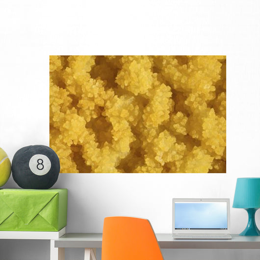Close-up Yellow Salt Crystals Wall Decal Design 1