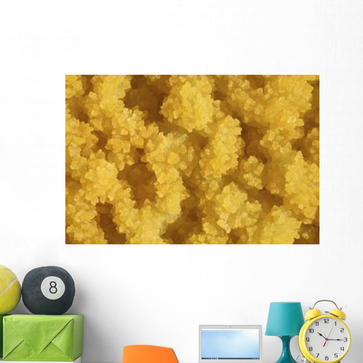 Close-up Yellow Salt Crystals Wall Decal Design 1