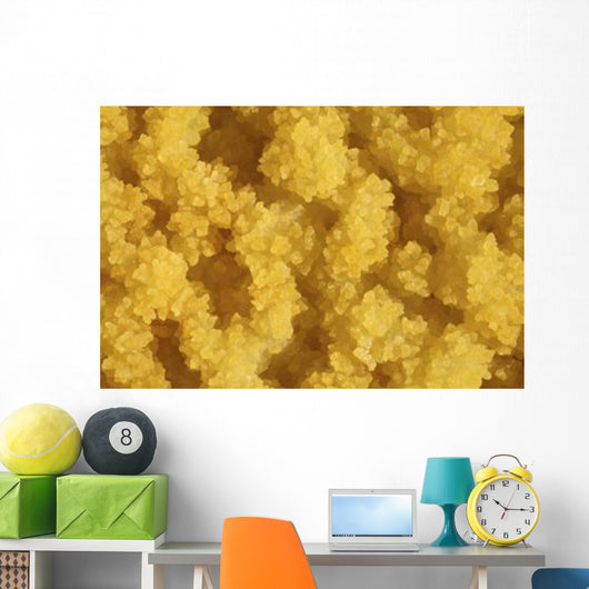 Close-up Yellow Salt Crystals Wall Decal Design 1