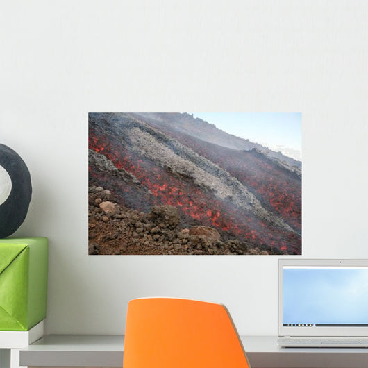 Lava Flow during Eruption Wall Decal Design 4