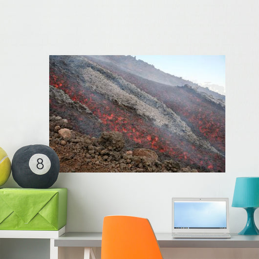 Lava Flow during Eruption Wall Decal Design 4
