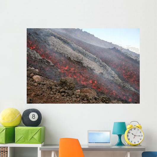 Lava Flow during Eruption Wall Decal Design 4