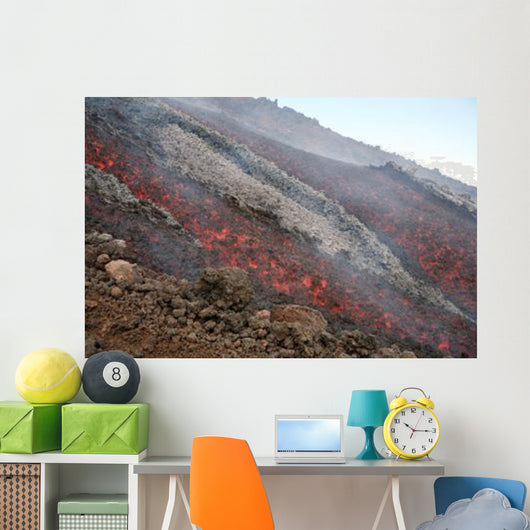 Lava Flow during Eruption Wall Decal Design 4