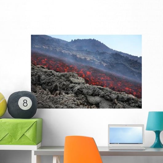Lava Flow during Eruption Wall Decal Design 3