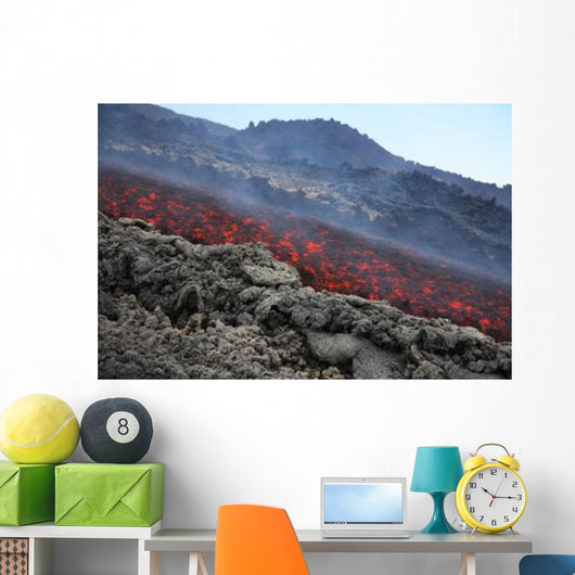 Lava Flow during Eruption Wall Decal Design 3
