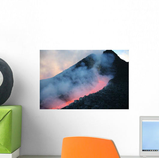 Lava Flowing from Base Wall Decal Design 2