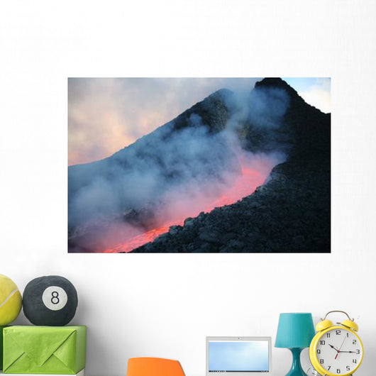 Lava Flowing from Base Wall Decal Design 2