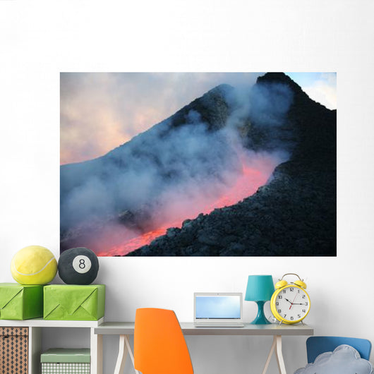 Lava Flowing from Base Wall Decal Design 2