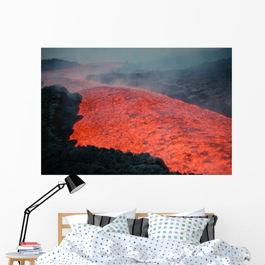 Lava Flow during Eruption Wall Decal Design 2