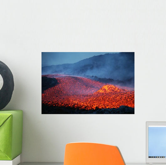 Boulder Rolling Lava Flow Wall Decal