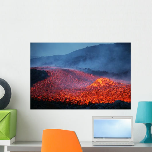 Boulder Rolling Lava Flow Wall Decal