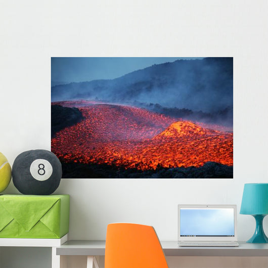 Boulder Rolling Lava Flow Wall Decal