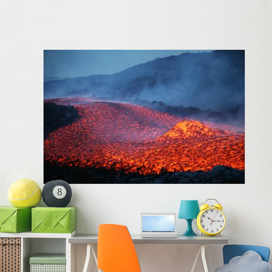 Boulder Rolling Lava Flow Wall Decal
