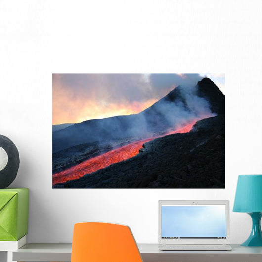 Lava Flowing from Base Wall Decal Design 1