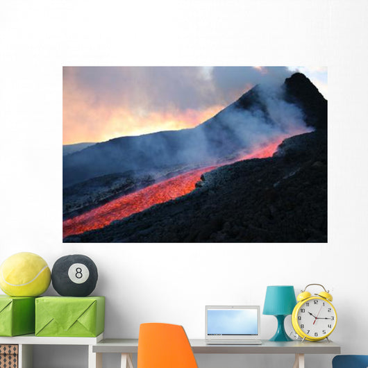 Lava Flowing from Base Wall Decal Design 1