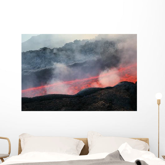 Lava Flow during Eruption Wall Decal Design 1