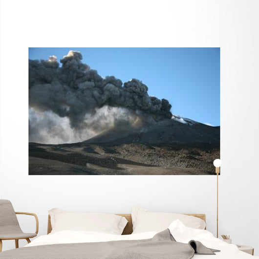 Ash Clouds Erupting from Wall Decal