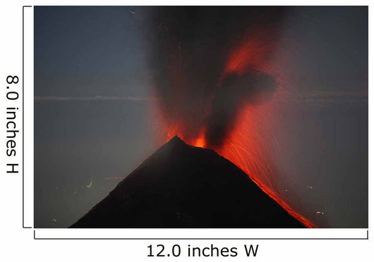 Nighttime Lava Eruption Fuego Wall Decal