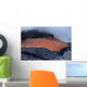 Lava Flowing into Sea Wall Decal Design 2