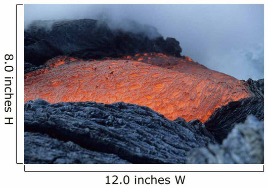 Lava Flowing into Sea Wall Decal Design 2