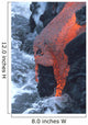 Lava Flowing into Sea Wall Decal Design 1