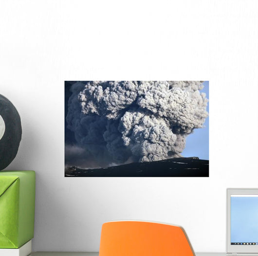 Ash Cloud Erupting from Wall Decal