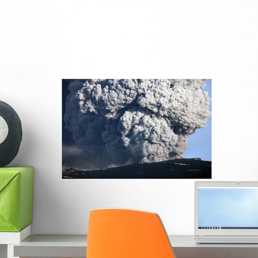 Ash Cloud Erupting from Wall Decal