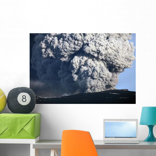 Ash Cloud Erupting from Wall Decal