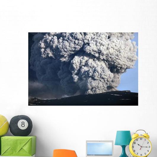Ash Cloud Erupting from Wall Decal
