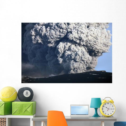 Ash Cloud Erupting from Wall Decal