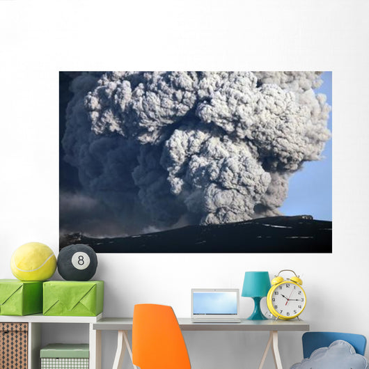 Ash Cloud Erupting from Wall Decal