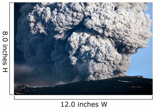 Ash Cloud Erupting from Wall Decal