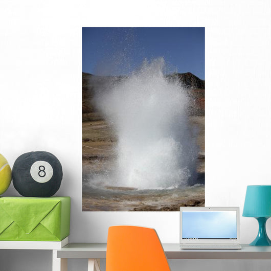 Eruption Strokkur Geysir Iceland Wall Decal Design 3