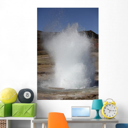 Eruption Strokkur Geysir Iceland Wall Decal Design 3