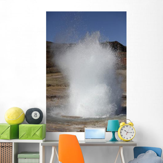 Eruption Strokkur Geysir Iceland Wall Decal Design 3
