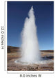 Eruption Strokkur Geysir Iceland Wall Decal Design 1