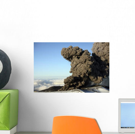 Aerial Ash Cloud Eruption Wall Decal Design 4