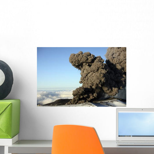 Aerial Ash Cloud Eruption Wall Decal Design 4