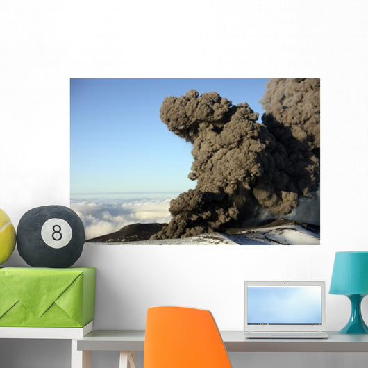 Aerial Ash Cloud Eruption Wall Decal Design 4