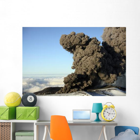 Aerial Ash Cloud Eruption Wall Decal Design 4
