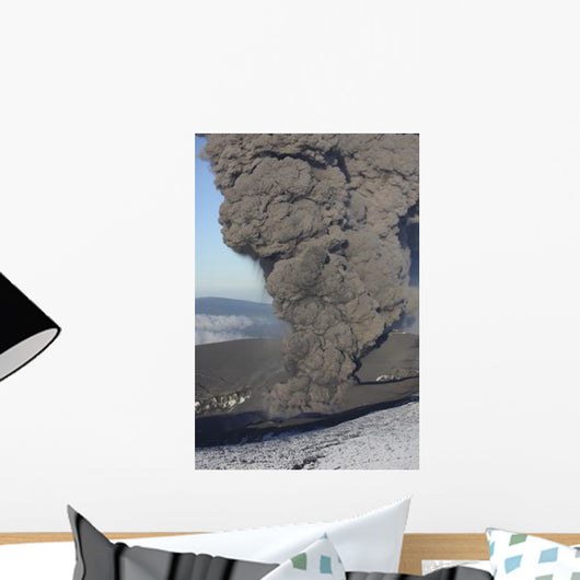 Aerial Ash Cloud Eruption Wall Decal Design 3