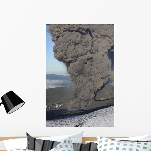 Aerial Ash Cloud Eruption Wall Decal Design 3
