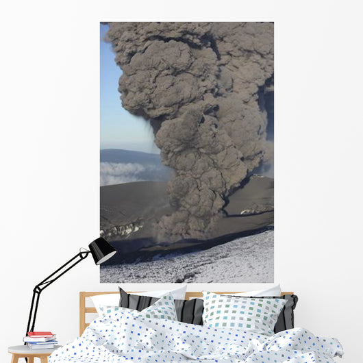 Aerial Ash Cloud Eruption Wall Decal Design 3