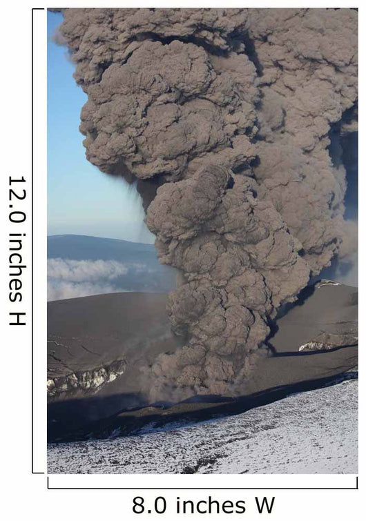 Aerial Ash Cloud Eruption Wall Decal Design 3
