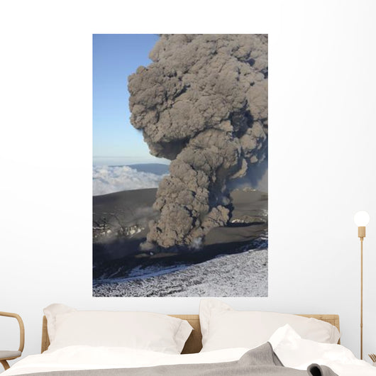 Aerial Ash Cloud Eruption Wall Decal Design 2