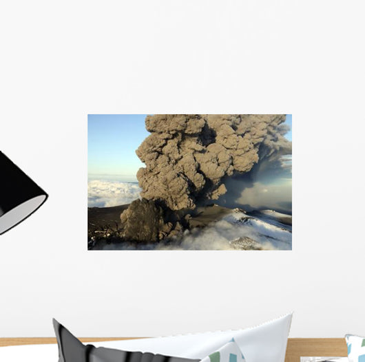 Aerial Ash Cloud Eruption Wall Decal Design 1